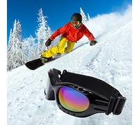 Domary Gafas de esquí para Deportes Al Aire, Gafas de esquí Protectoras a Prueba Viento y Arañazos Primera Calidad para, Ciclismo, Montañismo con Marco Esponj (Vistoso)