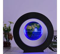 Domary Globo Flotante de Levitación Magnética de 3,5 Pulgadas con Luz LED | Mapa Mundial Antigravedad, Construcción de Plástico, Compatible con 110-240 V, Decoración Educativa para Niños
