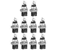Domary Interruptor de Llave BERM de Alto Rendimiento, Interruptor Normalmente Abierto Compacto con Bloqueo Automático para Proyectos Hardware, 240 V, 10 Unidades