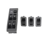 Domary Juego de Botones para Interruptor de Ventana Eléctrica, ABS Primera Calidad, Reemplazo Directo Duradero para Pajero Montero 1990 2003 MR753373 Master Sub Switch Negro Gris