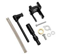 Domary Juego de Desviador de Bicicleta LP 2 3 Velocidades, Aleación Aluminio, Ligero, Mecanizado CNC, Resorte Empuje Cadena, Rotación Suave para Bicicleta Plegable (Negro)