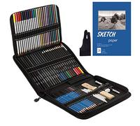 Domary Juego de Lápices Artísticos, Kit de Bocetos Dibujo 71 Piezas con | para Principiantes, Artistas, Acuarelas, Lápices Metálicos, Bolsa de Almacenamiento, Grafito 2H-8B, Difuminados