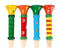 Domary Juguete de Trompeta de Madera, Fabricante Ruido Musical, Corneta Madera, Silbato Musical, Colorido, Ligero, Educación Temprana, Entrenamiento Ritmo y Tono con para Niños
