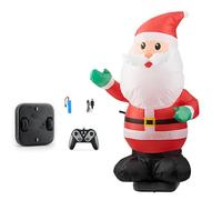 Domary Juguetes Inflables de Animales con Control Remoto, Decoraciones Navideñas Interactivas con Efectos de Luz y Sonido, Deflación Fácil un para Decoración Fiestas en (Blanca)