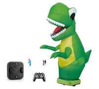 Domary Juguetes Inflables de Animales con Control Remoto, Decoraciones Navideñas Interactivas con Efectos de Luz y Sonido, Deflación Fácil un para Decoración Fiestas en (Verde)