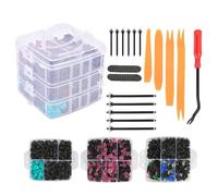 Domary Kit de 723 Piezas de Sujetadores Plástico para Automóviles, 23 Tamaños, Juego Remaches Pasador Presión para Automóviles con Extractor Sujetadores Panele (723 Piezas)
