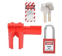 Domary Kit de Bloqueo de Bloqueo y Etiquetado, Ajustable, Duradero para Ingeniería Seguridad Industrial con Candado y Etiqueta, 1 Juego