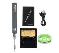 Domary Kit de Soldador Inalámbrico Mini Soldador Recargable por USB Pluma de Soldadura Portátil 5 V con 3 Niveles Temperatura para Pequeños Proyectos Soldadura Reparación del (Gris)