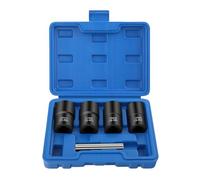 Domary Kit Duradero de Extracción de Tuercas Peladas para Extracción Segura Pernos y Tuercas Dañados en Diversas Aplicaciones, 5 Piezas, Acero Al Cromo-vanadio