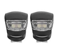 Domary Luz LED 2 Piezas Impermeable Bicicleta Faro Luz Trasera Alto Brillo Ahorro de Energía Lámpara de Advertencia Silicona con 3 Modos Iluminación para Conducción Nocturna (Dos Cartas Negras)