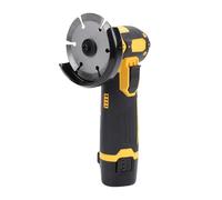 Domary Mini Amoladora Angular sin Escobillas, Amoladora con Ergonómico Inalámbrico de 12 V, Pulidora Eléctrica Compacta con 2 Baterías de 1500 MAh para Cortar, Pulir, Pulir (Enchufe europeo)