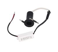 Domary Mini Foco Empotrable LED de 3W, Cuerpo de Aluminio con Cableado AC85-265V, Apertura 25mm para Iluminación Debajo del Gabinete Techo Interior (Luz Blanca Positiva 6000K)