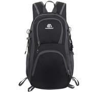 Domary Mochila de Senderismo para Ciclo Al Aire Mochila de Viaje Acuático Montañismo 20 litros Tela Oxford Duradera Ligera para Senderismo Camping Escalada Negro (Negro)
