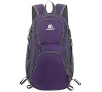 Domary Mochila de Senderismo para Ciclo Al Aire Mochila de Viaje Acuático Montañismo 20 litros Tela Oxford Duradera Ligera para Senderismo Camping Escalada Negro (Púrpura)