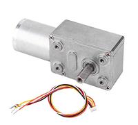 Domary Motor Helicoidal sin Escobillas de Alto par, Engranaje de Reducción Velocidad 4~150RPM, 12/24V para Cerraduras Electrónicas Robóticas, Totalmente Metálico, Resistente, 76x32x25,2mm (12V, 90RPM)