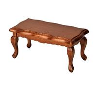 Domary Muebles de Casa de Muñecas en Miniatura, Mesa té, Marrón y Blanco para Casa Muñecas 1/12, Mesa Auxiliar Ligera y Exquisita para Niños, 3,5x1,6x1,7 Pulgadas (Marrón)