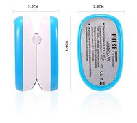 Domary Oxímetro de Pulso para Niños Yema del Dedo Mini Monitor SpO2 Saturación de Oxígeno Dispositivo Medición Frecuencia del Pulso Lectura Rápida 5 S para Niños Viajes a Casa (Azul)