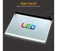 Domary Panel de Luz LED A3 para Calco, Tablero de Dibujo 0,1 Pulgadas con | Brillo Continuo, 2000-2500, Alimentado por USB, Panel Acrílico, Protección Ocular, para Artistas que Dibujan Animación