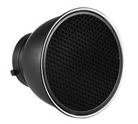 Domary Pantalla de Lámpara de Montaje Difusor Reflector Estándar 7 Pulgadas con Rejilla 60° para Luz Flash Estroboscópica Estudio Fotografía Productos