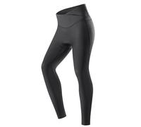 Domary Pantalones de Ciclismo para Mujer, Acolchados 3D, de Cintura Alta, con Costuras Cruzadas Frontales y Bolsillos, Secado Rápido, para Ciclismo Carretera, Color Negro (SG)