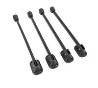 Domary Patas de Mesa Plegables, Resistentes, Resistentes, Que Ahorran Espacio, Patas Plegables para Muebles para Mesas de café, Mesas Camping, Hierro Negro, Silicona, 4 Piezas (350 mm)