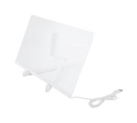 Domary Pizarra Blanca Iluminada de Acrílico con LED de Brillo Suave para una Iluminación Ambiental Acogedora, Pizarra Notas Escritorio Transparente 30x20cm para Mensajes Inspiradores, Incluye 7