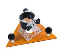 Domary Placa Triangular Enrutador Placa de Equilibrio de Plástico Ingeniería ABS Resistente para Ranurado y Biselado Carpintería 65mm