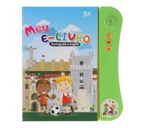 Domary Portugués Inglés Bilingüe Aprendizaje Libro de Sonido Juguete Educativo Interactivo para Niños Pequeños Preescolares Material ABS 25 X 22 X 2 5 Cm (Verde)