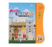 Domary Portugués Inglés Bilingüe Aprendizaje Libro de Sonido Juguete Educativo Interactivo para Niños Pequeños Preescolares Material ABS 25 X 22 X 2 5 Cm (Naranja)