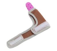 Domary Protector de Silicona para el Pulgar para Bebés, Manopla Chupar el Pulgar, Protector los Dedos, Funda, Muñequera Ajustable, Malla Transpirable, Alivio (Púrpura)