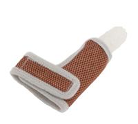 Domary Protector de Silicona para el Pulgar para Bebés, Manopla Chupar el Pulgar, Protector los Dedos, Funda, Muñequera Ajustable, Malla Transpirable, Alivio (Blanca)