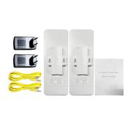 Domary Puente Inalámbrico de Alta Potencia de 900M 5,8GHz Transmisión Larga Distancia 5KM 2 Puertos Gigabit Ethernet para Entornos Industriales Al Aire Libre (Enchufe Europeo)