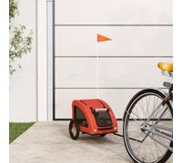 Domary Remolque de Bicicleta para Mascotas, Tela Oxford Gris, Hierro, Perros de Montar Seguros y Cómodos (124x53x53cm)