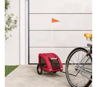 Domary Remolque de Bicicleta para Mascotas, Tela Oxford Gris, Hierro, Perros de Montar Seguros y Cómodos (124x53x53cm)