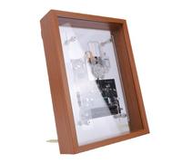 Domary Reproductor de CD con Marco de Fotos y Música Retro, Elegante Reproductor Música para Decoración del Hogar, Diseño Acrílico, 225x60x308mm
