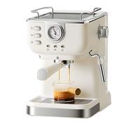 Domary Semiautomática De 1,5 L, 1050 W con Extracción De Presión 20 Bar, Espumador Leche para Café Casero (Beige)