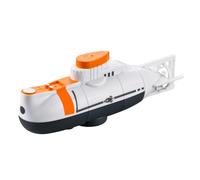 Domary Submarino RC Mini Barco RC Barco de Control Remoto Submarino de Control Remoto Buceo Estático con 360 Grados Transmisor Agua Carga USB para Niñ (Blanca)