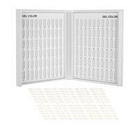 Domary Tabla de Exhibición de Esmalte de Gel de Uñas Blancas para Salón de Arte de Uñas (120 colores)