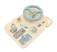 Domary Tablero de Actividades del Volante Tablero de Madera Interactivo Volante Coche Juguete Educativo Desarrollar Habilidades Motoras Finas Pensamiento Lógico p