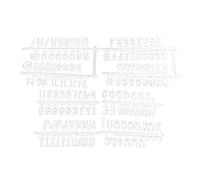 Domary Tablero de Letras de 25x25cm con Números Letras, Letrero Mensaje Plástico Blanco y Negro para Decoración Pared la Habitación del Hogar (Marco Blanco)