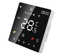 Domary Termostato Inteligente con Pantalla Táctil LCD a Color, Programable para Calefacción por Suelo Radiante, CA 90-240 V, Ajuste de Temperatura de 5-60 °C, (WiFi, (Control por Voz para Yandex