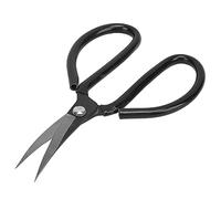 Domary Tijeras Ergonómicas para Codos de Acero SK2, Tijeras Multiusos de Punta Redonda Hoja Cóncava para Recorte Fino con Agarre Cómodo (2#180mm)