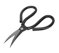 Domary Tijeras Ergonómicas para Codos de Acero SK2, Tijeras Multiusos de Punta Redonda Hoja Cóncava para Recorte Fino con Agarre Cómodo (1#200mm)