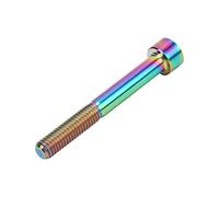Domary Tornillo de Vástago de Bicicleta M6x50 Mm Aleación Titanio Premium Tornillo Vástago Manillar Bicicleta Alta Resistencia Ligero Durable para Bicicletas Montañ (Vistosa)