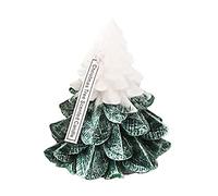 Domary Vela de árbol de Navidad Vela Perfumada sin Humo 2 Horas Combustión Forma Linda con Cera Flor Hielo Mecha Algodón sin Plomo para Fiesta Navidad Boda Decoraci (Blanco Verde)