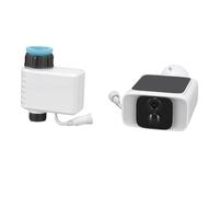 Domary Visualización AI 4G Controlador Inteligente Solar Kit de Válvula Solenoide para Riego Plantas en Macetas Dispositivo de Control Remoto Cámara Granja Jardín