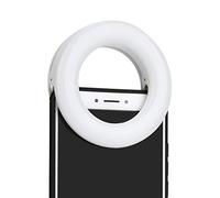 Domary XJ-19 Luz Selfie Recargable Portátil, Luz de Relleno de Cámara 40 LED con Brillo Ajustable 3 Colores y Función SOS, para Maquillaje Teléfono Móvil Transmisión en V