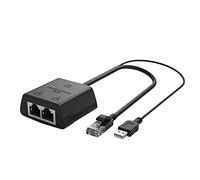 Domasvmd Adaptador de cable Ethernet Rj45 de 1 a 2 hembra, adaptador de velocidad de Internet Lan, conector de 2 puertos