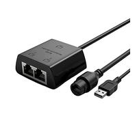 Domasvmd Adaptador de cable Ethernet Rj45 de 1 a 2 hembra, adaptador de velocidad de Internet Lan, conector de 2 puertos
