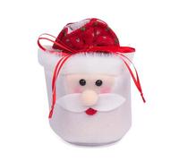 Domasvmd Bolsa con cordón para Navidad, bolsa de almacenamiento de caramelos creativa, reutilizable, organizador de regalo, bolsa de regalo para niños, bolsa de Navidad, organizador de almacenamiento